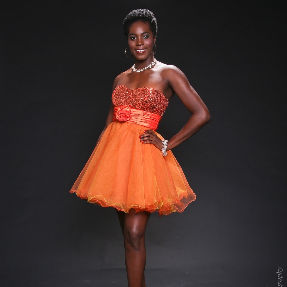 Orange Short Party Dress